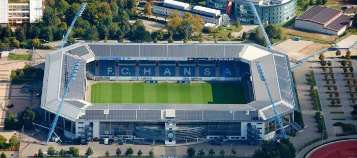 Sân vận động DKB Arena – Ngôi nhà của câu lạc bộ Hansa Rostock