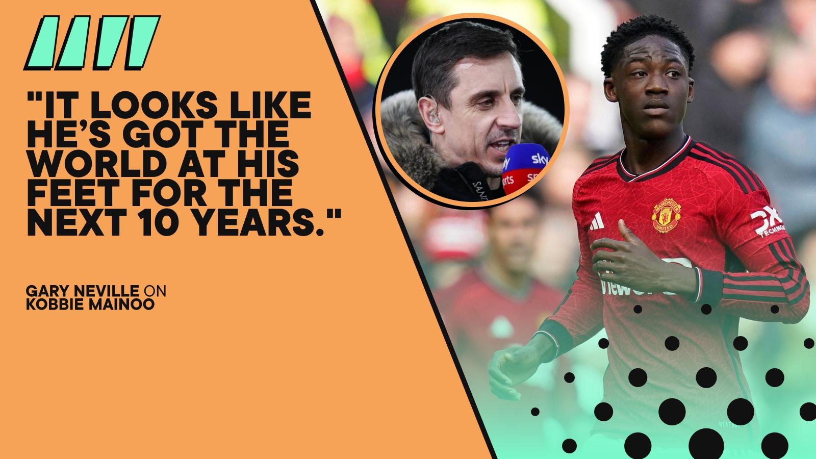 Gary Neville Kobbie Mainoo Quote