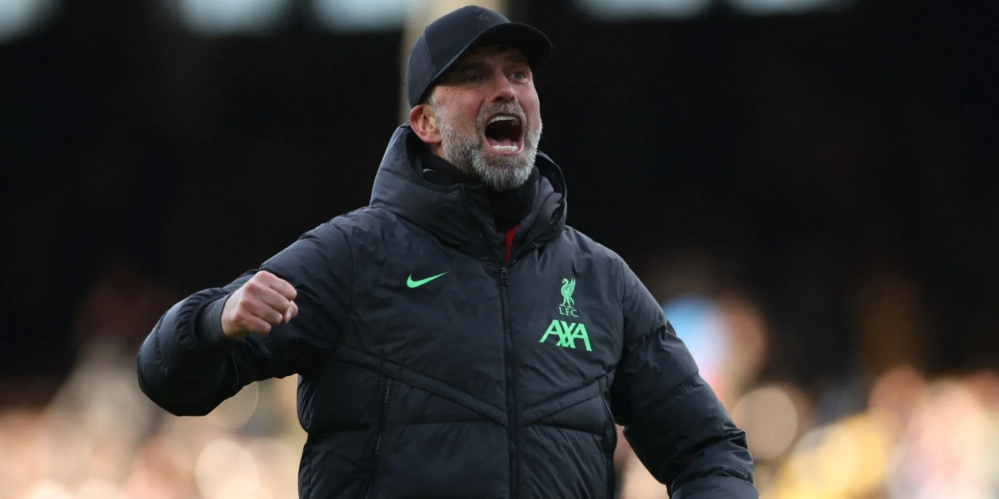 HLV Jurgen Klopp trong một trận đấu, người xác nhận sẽ tham dự lễ rước cúp của Liverpool với tư cách CĐV
