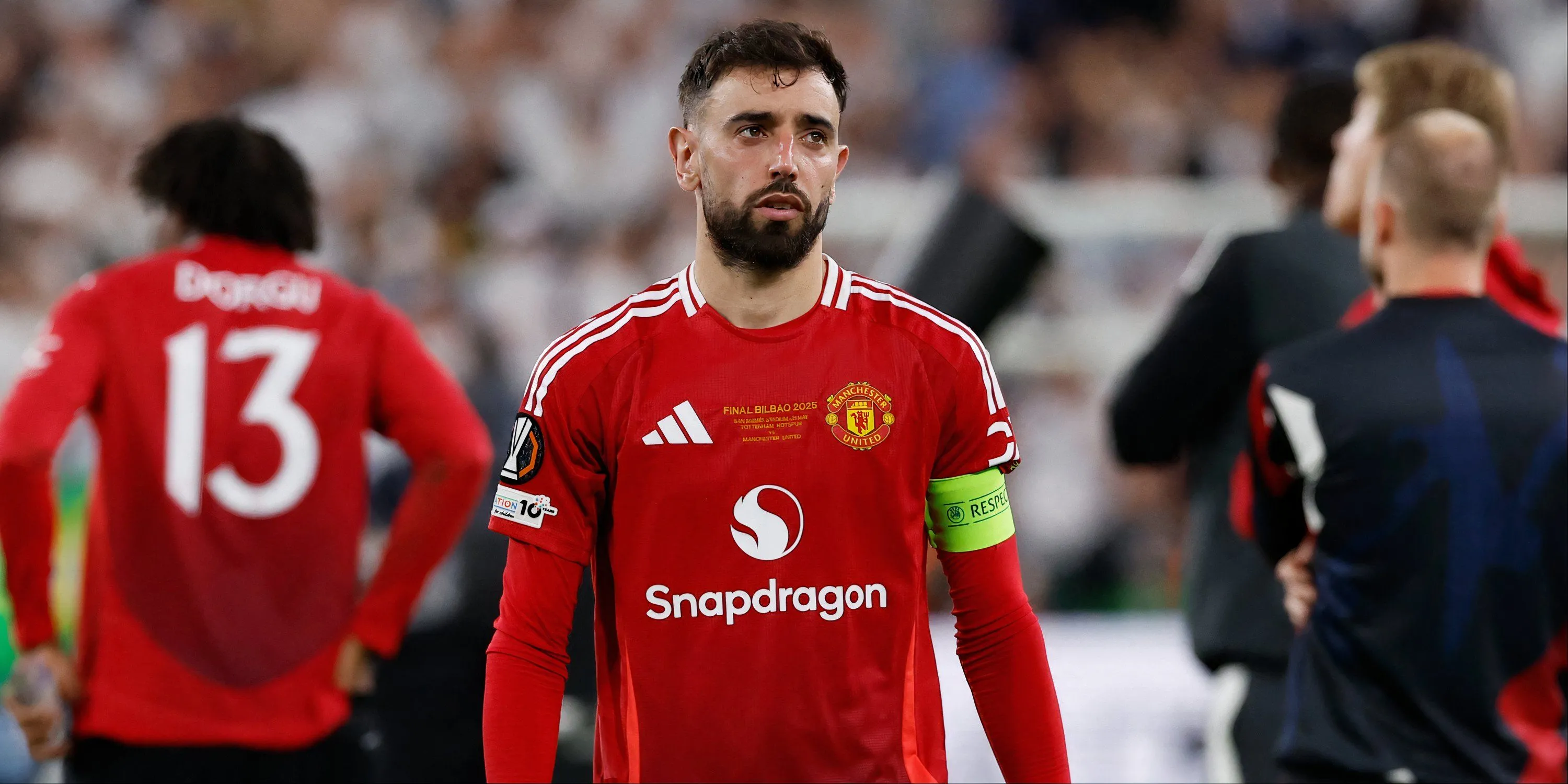 Bruno Fernandes trong màu áo Manchester United tại đấu trường Europa League