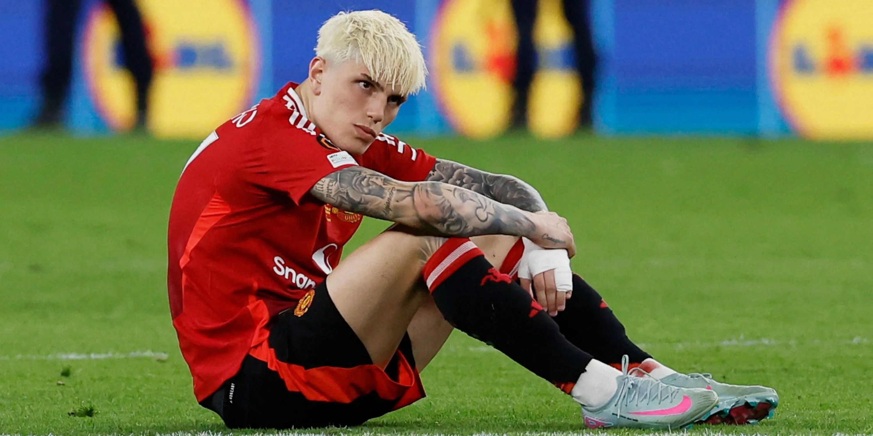Cầu thủ trẻ Alejandro Garnacho của Manchester United trong trận chung kết Europa League
