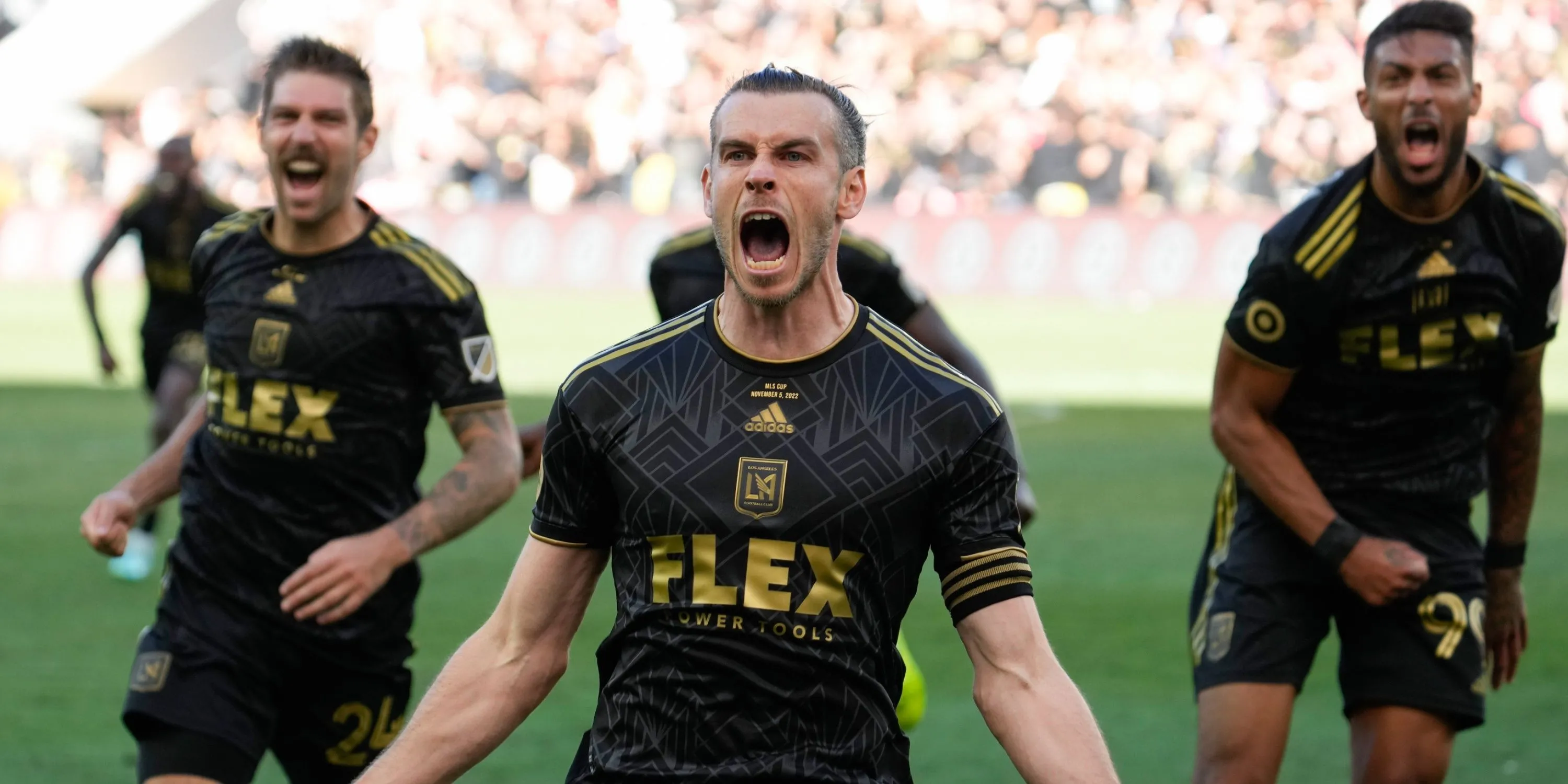 Gareth Bale ăn mừng bàn thắng trong màu áo LAFC