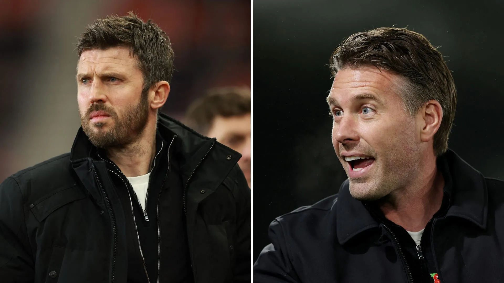HLV Michael Carrick (trái) và Rob Edwards (phải) là những ứng viên tiềm năng cho ghế nóng tại Sheffield Wednesday