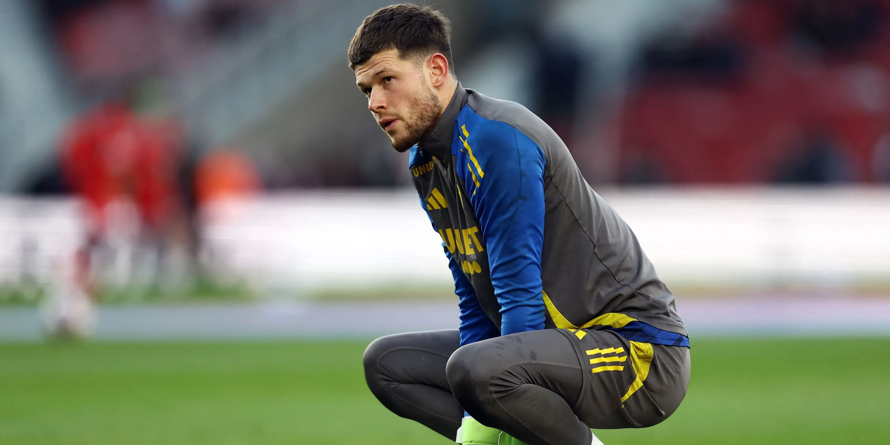 Illan Meslier, thủ môn của Leeds United, người có phong độ thiếu ổn định.