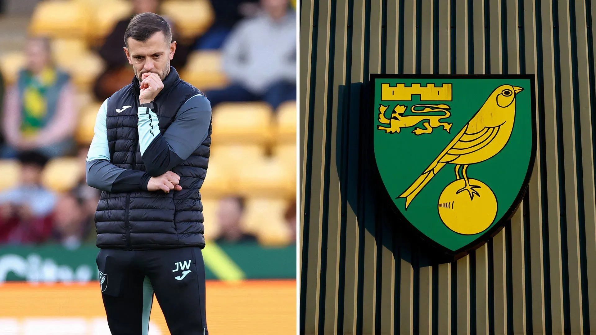 Jack Wilshere trên cương vị HLV tạm quyền của Norwich City