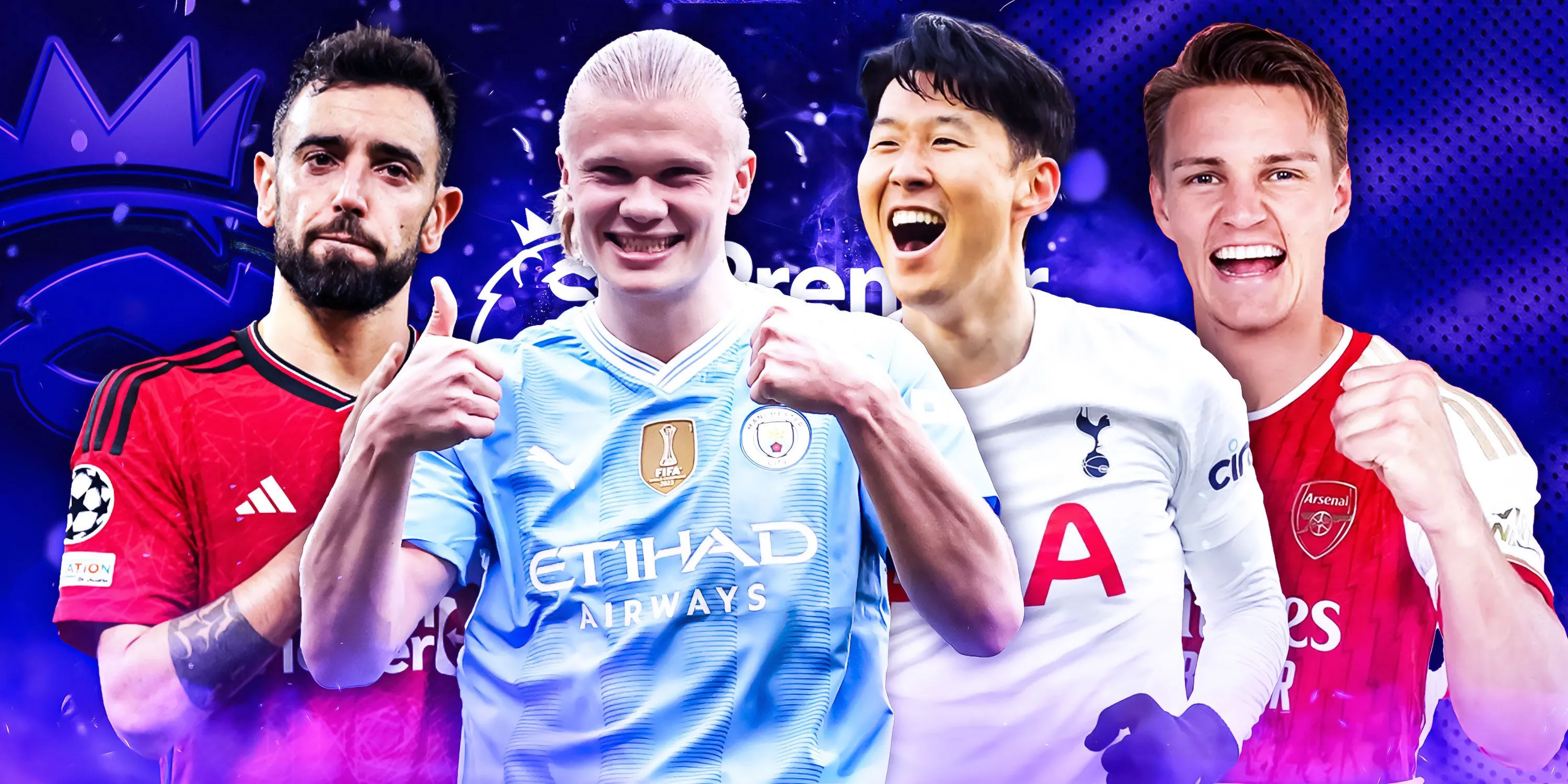 Những ngôi sao hàng đầu Premier League như Bruno Fernandes, Erling Haaland, Son Heung-min và Martin Odegaard góp phần tạo nên sức hấp dẫn của giải đấu
