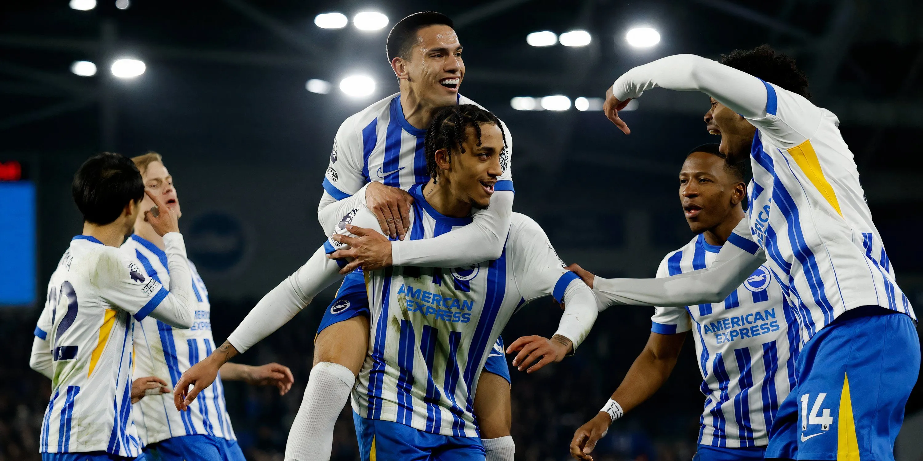 Tiền đạo Joao Pedro trong màu áo Brighton tại Premier League, mục tiêu chuyển nhượng của Newcastle