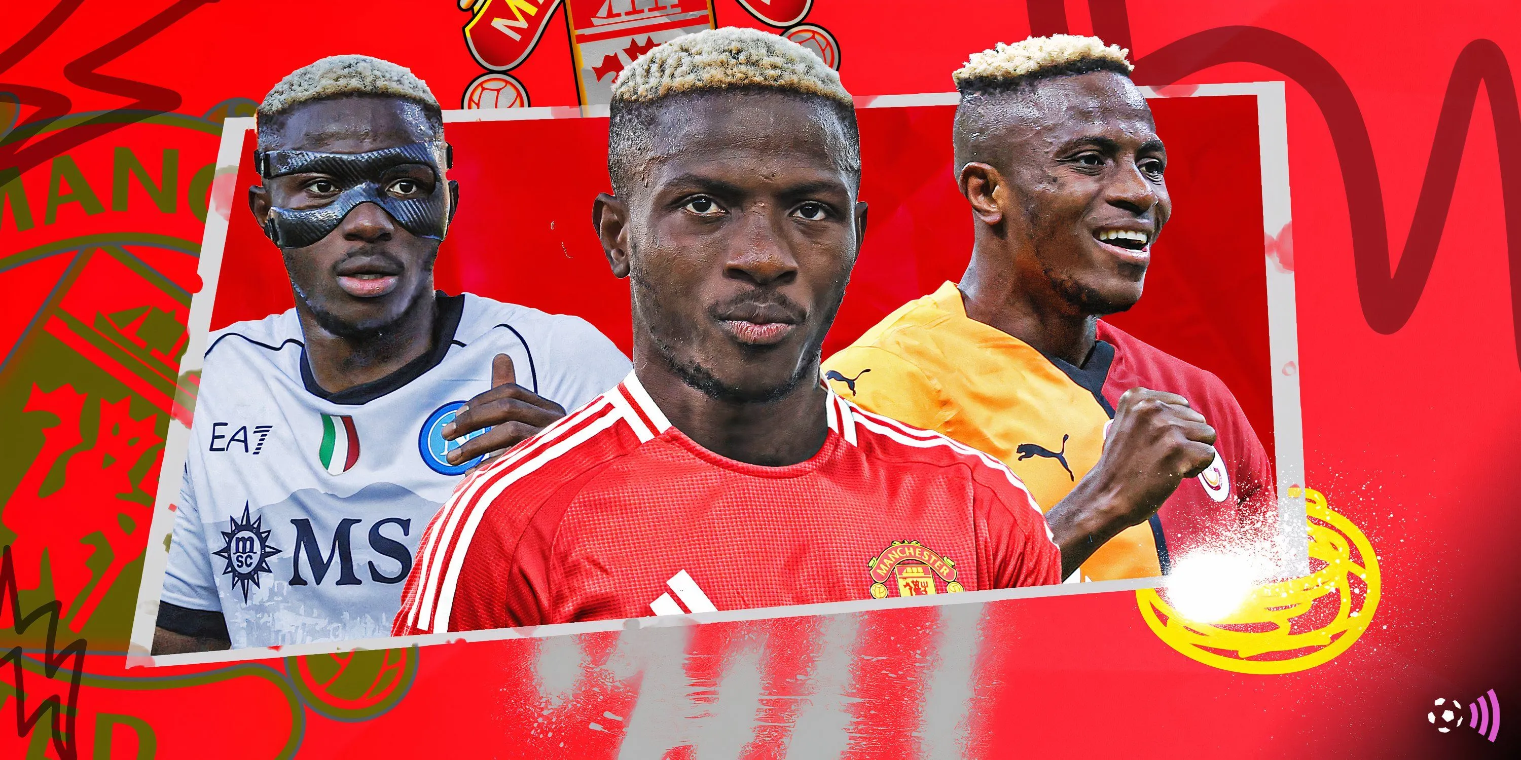 Victor Osimhen trong màu áo Napoli, mục tiêu tiềm năng của Man Utd