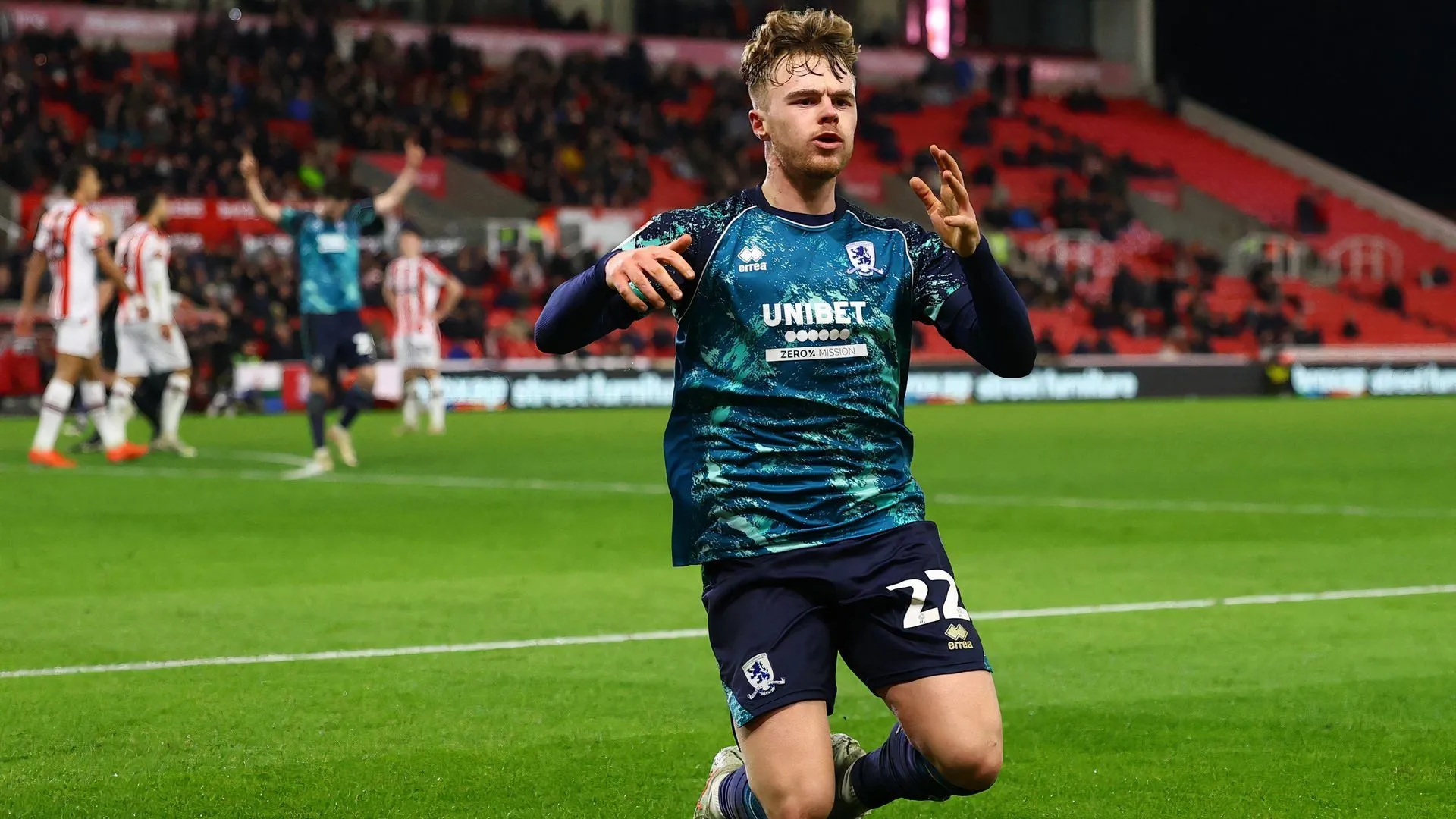 Các cầu thủ Middlesbrough thi đấu tại Giải hạng Nhất Anh