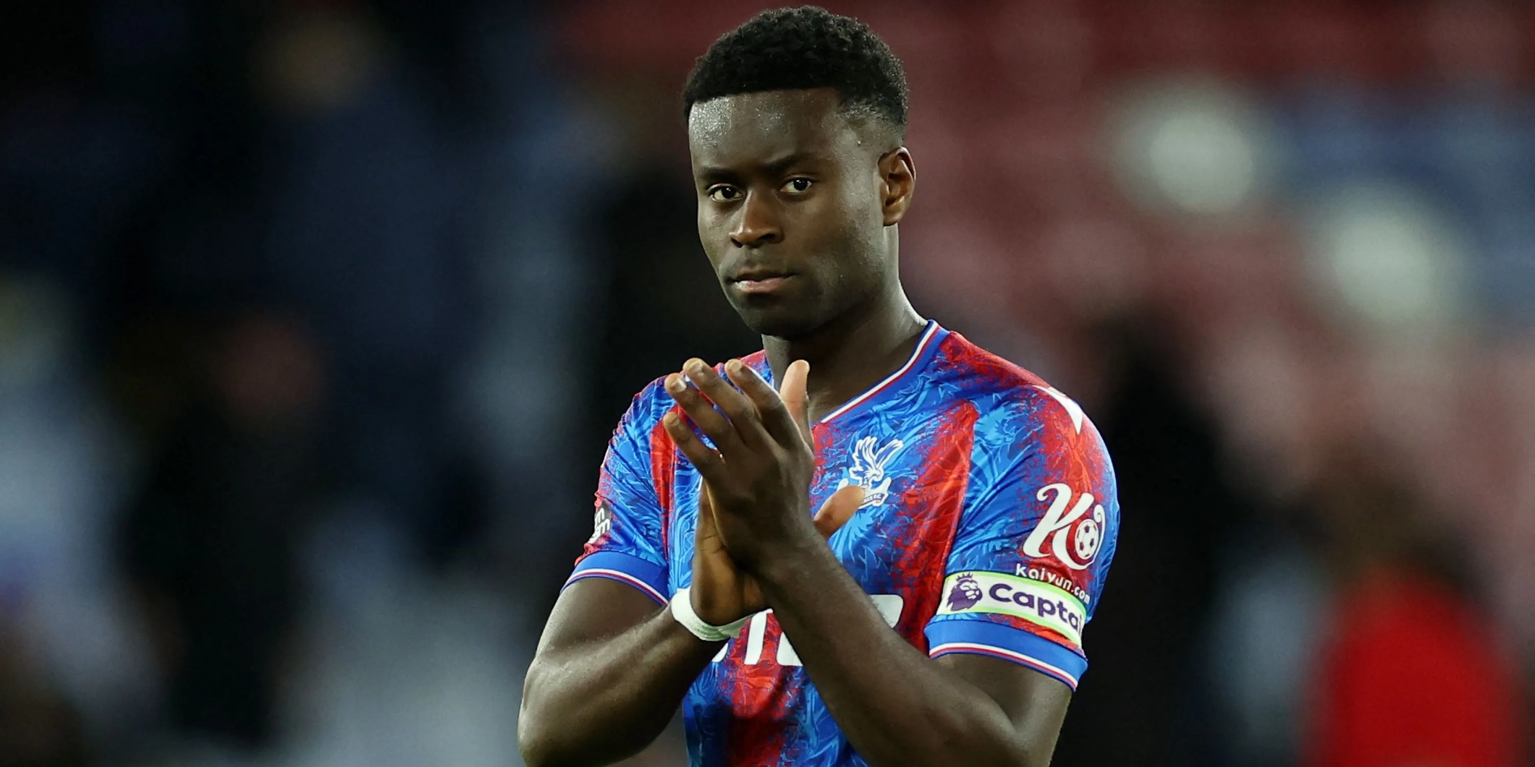 Cầu thủ Marc Guehi của Crystal Palace phản ứng sau trận đấu
