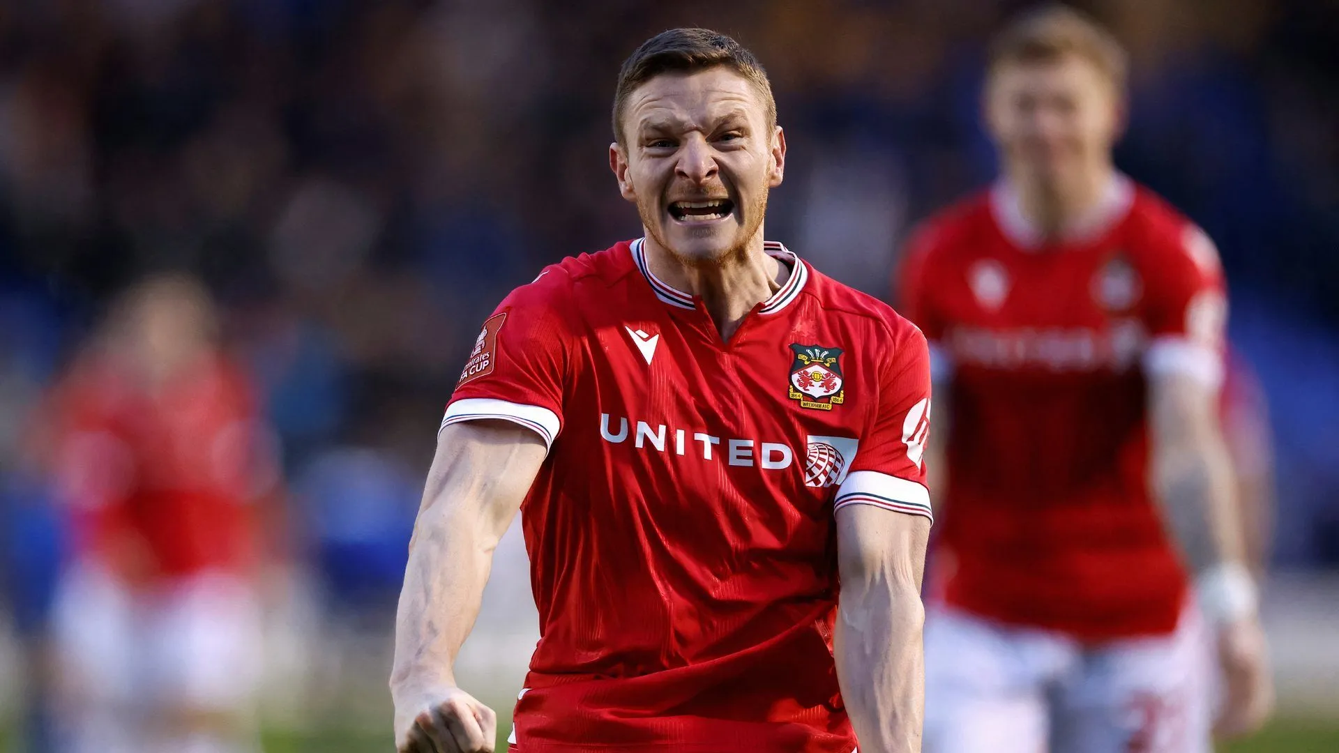 Hình ảnh Paul Mullin trong màu áo Wrexham tại mùa giải vừa qua