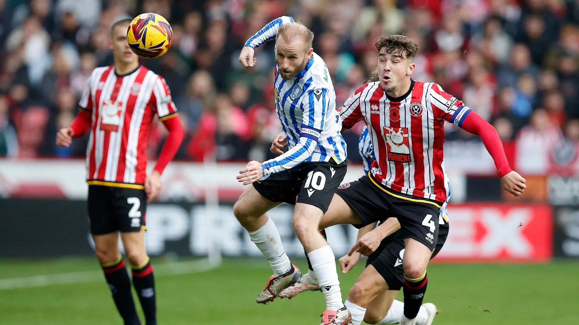 Tiền vệ Ollie Arblaster thi đấu cho Sheffield United trong trận derby Yorkshire gặp Sheffield Wednesday tại Championship