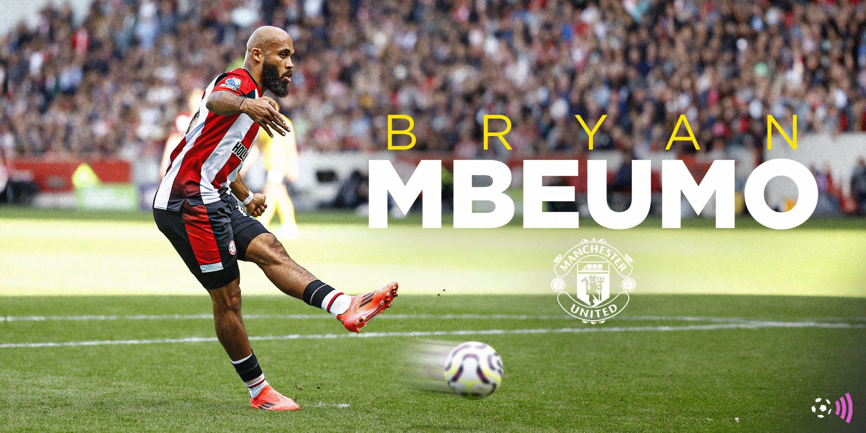 Cầu thủ Bryan Mbeumo tươi cười trong buổi ra mắt chính thức tại Manchester United sau thương vụ chuyển nhượng 71 triệu bảng.