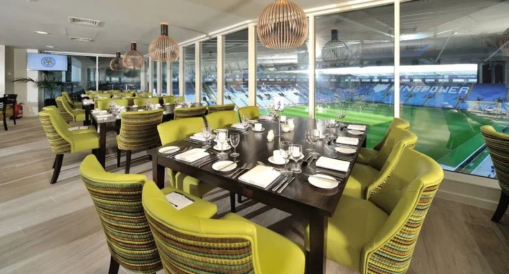 Khu vực phòng chờ khách VIP tại sân vận động King Power của Leicester City