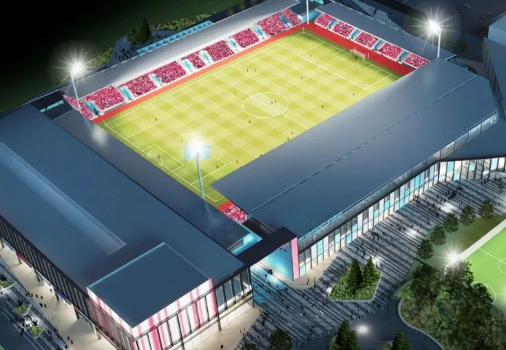 Thiết kế sân LNER Stadium về đêm