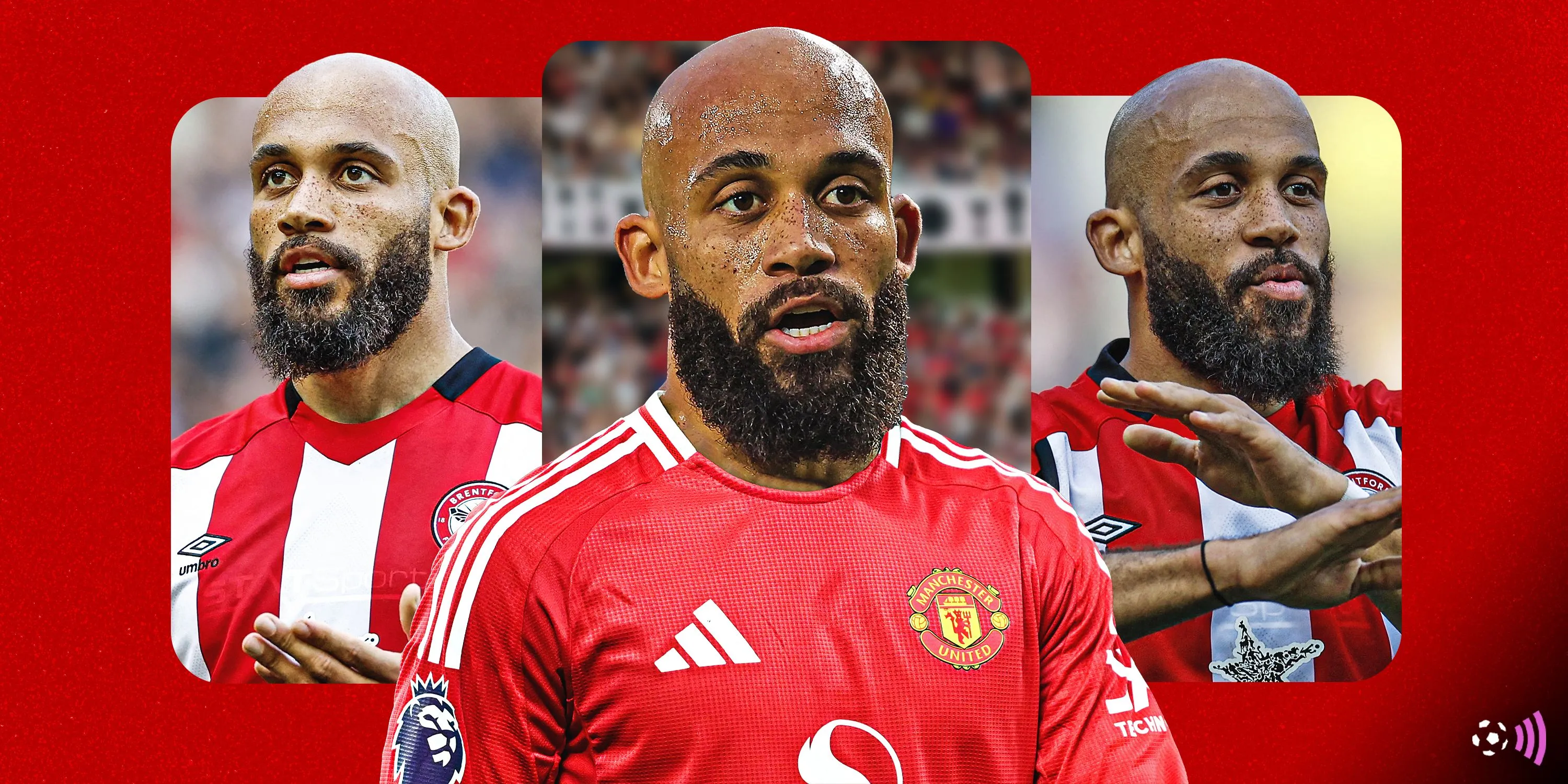 Tiền đạo Bryan Mbeumo trong màu áo Brentford, mục tiêu chuyển nhượng của Manchester United