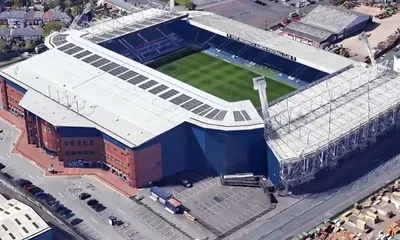 Toàn cảnh sân vận động The Hawthorns nhìn từ trên cao, sân nhà của West Bromwich Albion FC