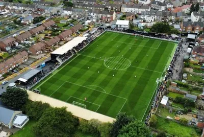 Tổng quan sân vận động Brewery Field, sân nhà của Spennymoor Town FC nhìn từ trên cao