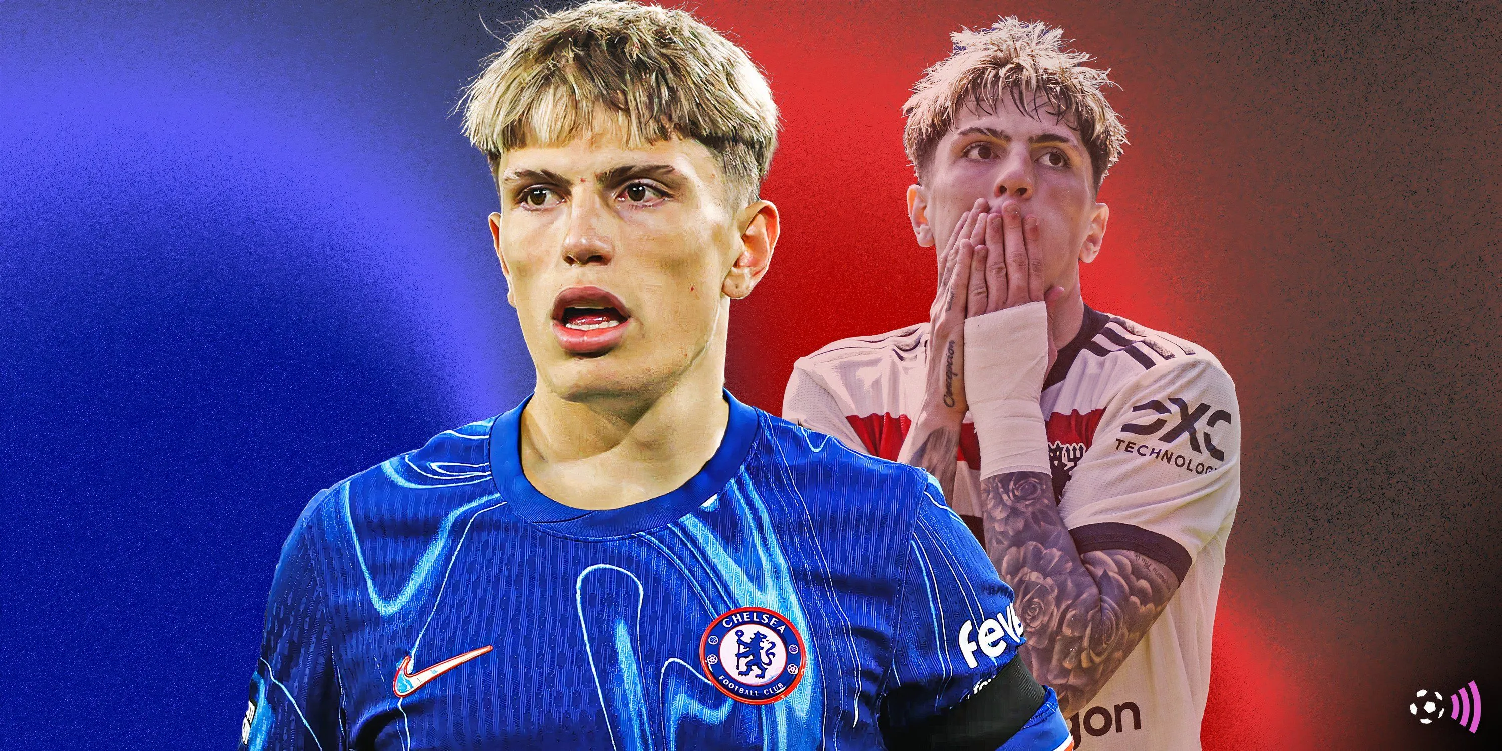 Alejandro Garnacho trong màu áo Chelsea được minh họa