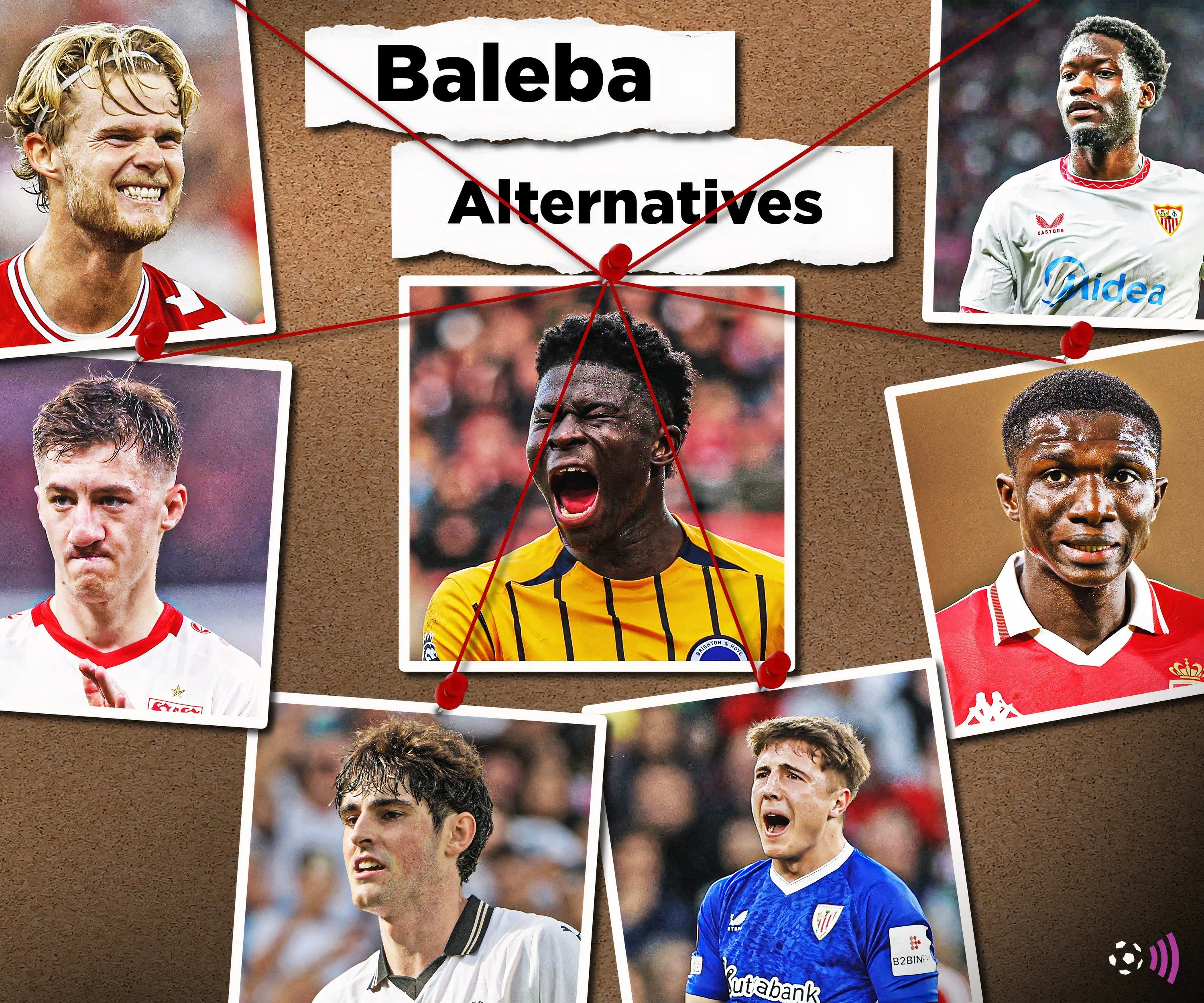 Các mục tiêu thay thế Carlos Baleba cho Manchester United