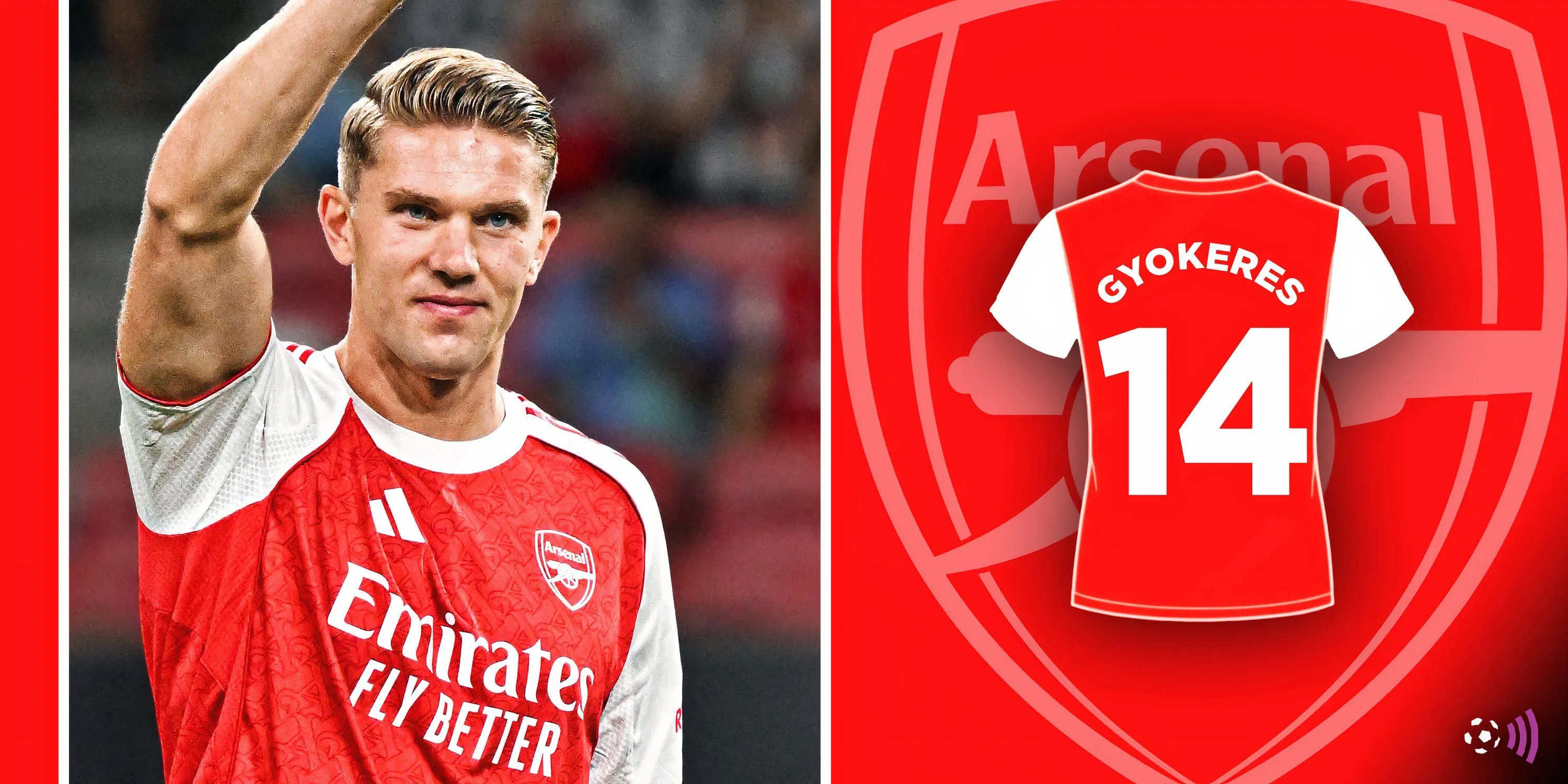 Cầu thủ Viktor Gyokeres trong màu áo Arsenal thi đấu tại Premier League.