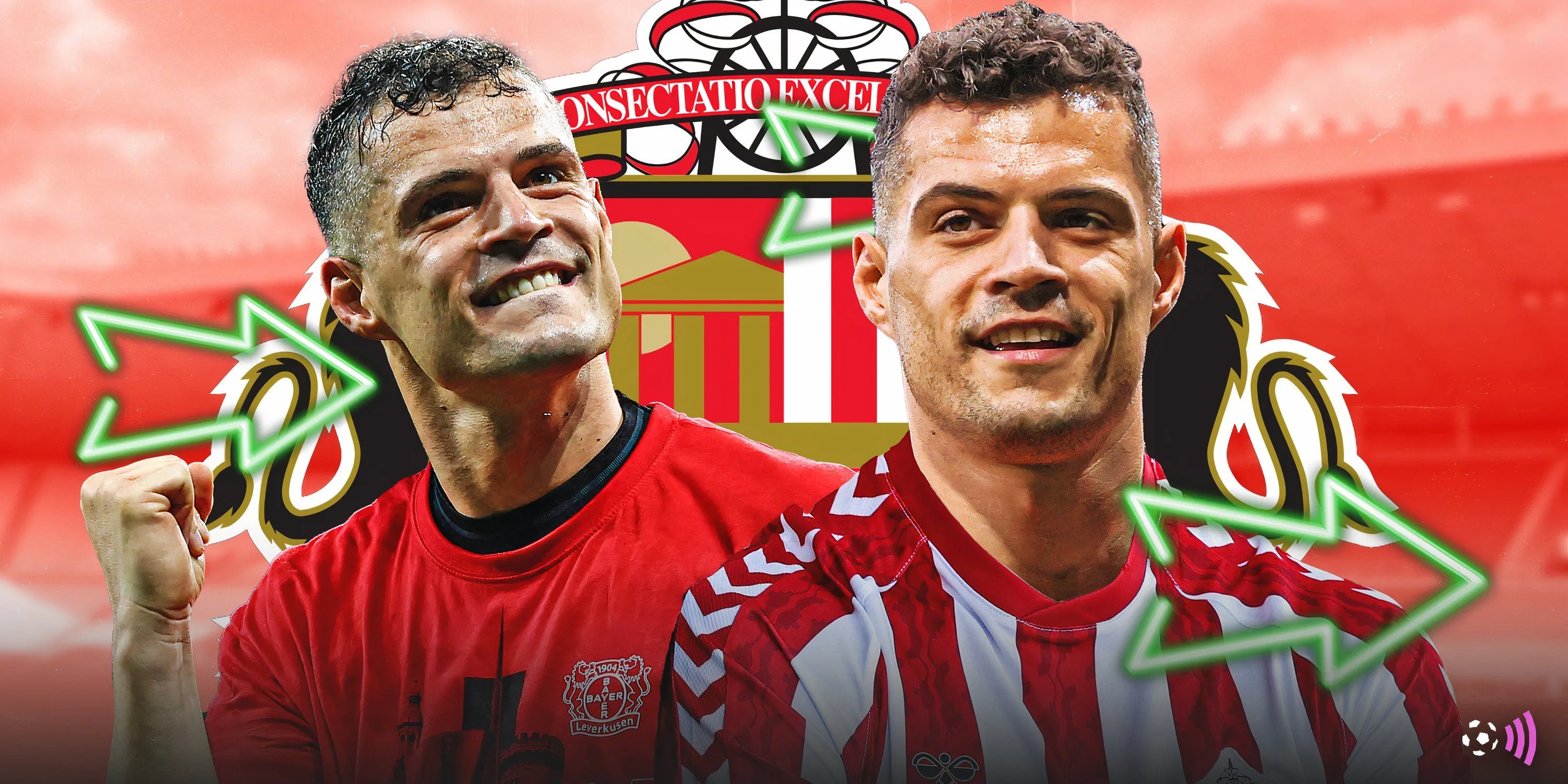Granit Xhaka trong trận đấu của Sunderland, biểu tượng cho tiền vệ toàn diện