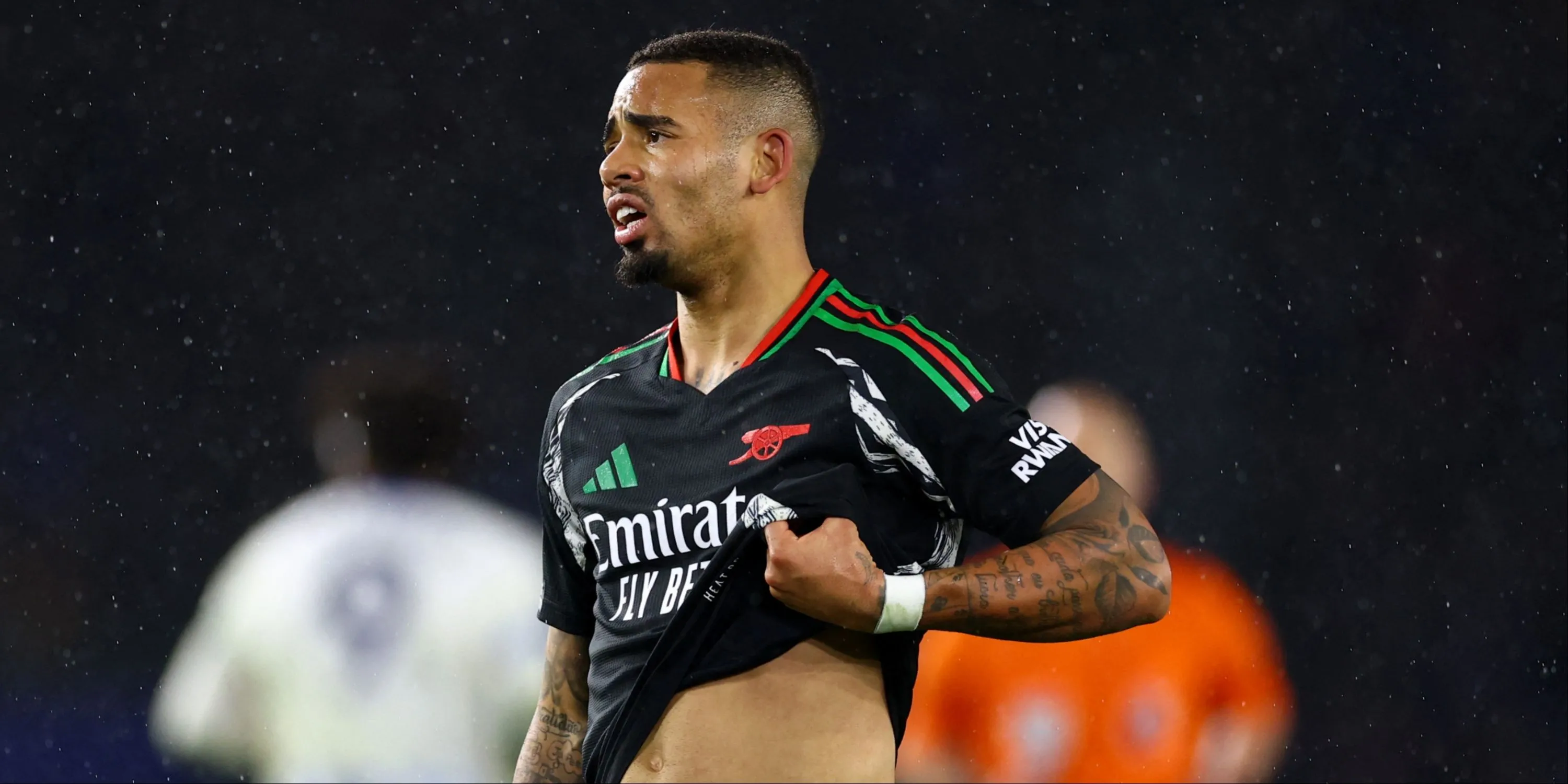 Gabriel Jesus ăn mừng bàn thắng cho Arsenal trong trận gặp Brighton