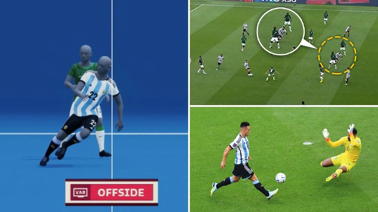 Lautaro Martinez ở vị trí việt vị tại World Cup 2022 bị công nghệ bán tự động xác định