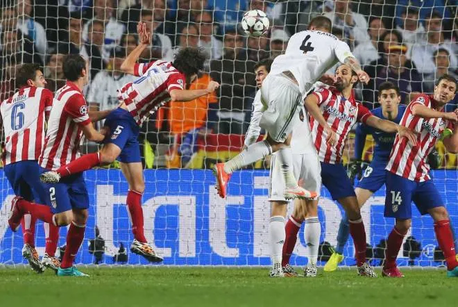 Sergio Ramos đánh đầu gỡ hòa ở phút bù giờ, mở ra hiệp phụ và màn ngược dòng của Real Madrid tại chung kết Champions League 2014