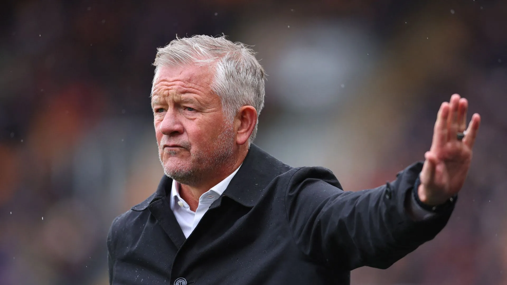 Chris Wilder, huấn luyện viên Sheffield United, trong một cuộc họp báo tại Bramall Lane