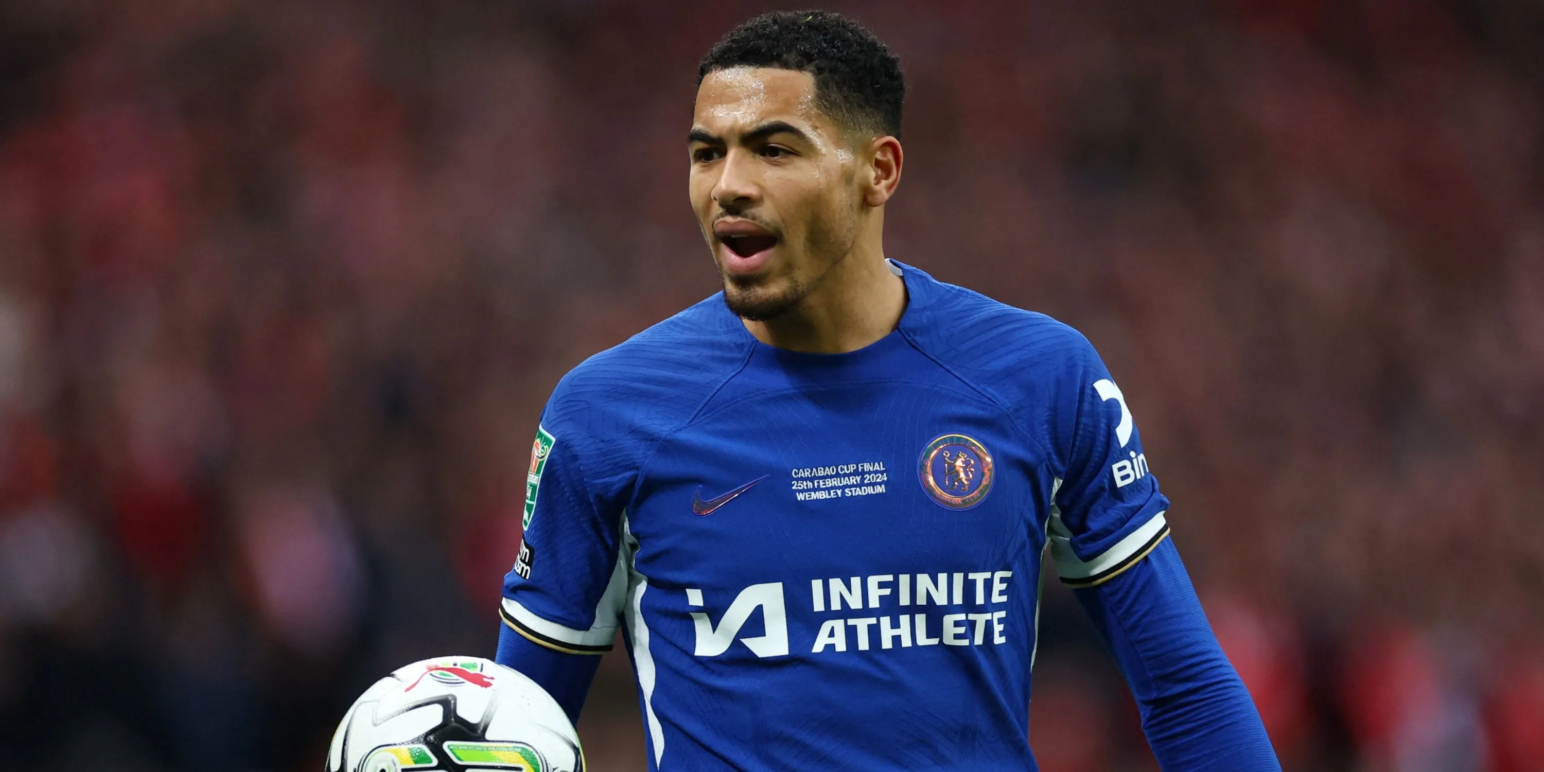 Hậu vệ Levi Colwill của Chelsea trong trận đấu