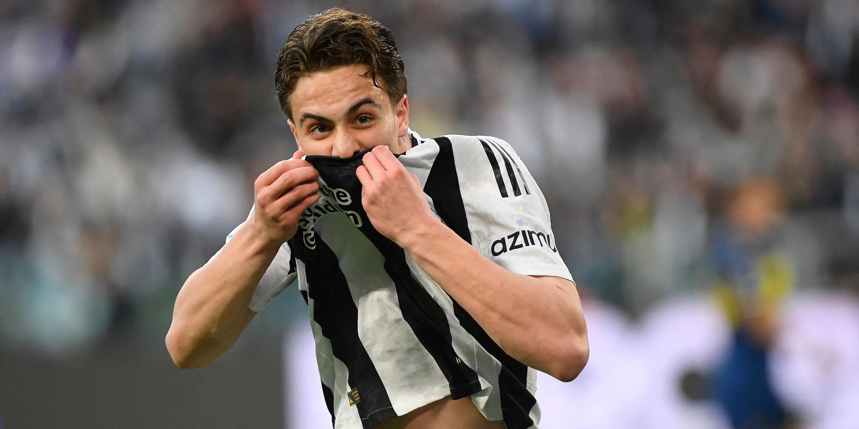 Kenan Yildiz ăn mừng bàn thắng trong màu áo Juventus